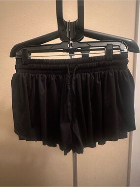 Everyday Black Drawstring Athletic Shorts for Women